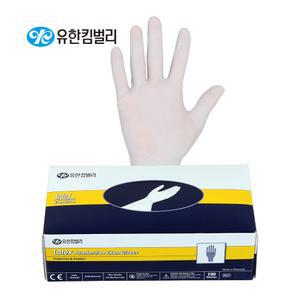 유한킴벌리 라텍스 장갑(아이보리)100매/다용도장갑