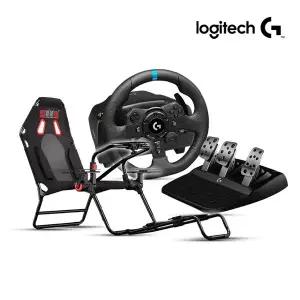 [Logitech]로지텍코리아 G923 트루포스 레이싱휠, GT LITE 레이싱 스탠드 패키지(PS5/PS4/PC)SSG