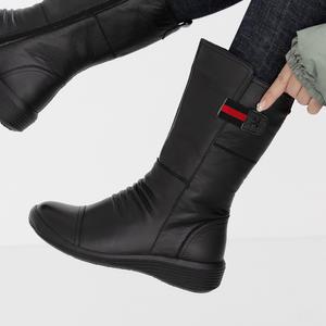 천연소가죽 기모안감 나니아 미들부츠 4cm