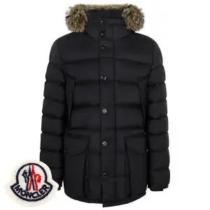 몽클레어 블랙 클루니 코요테퍼 다운 자켓 CLUNY 999