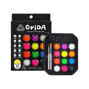 그리다 페이스 페인팅 12색 (나이트팩) 페이스페인팅 유아 물감 파티 놀이