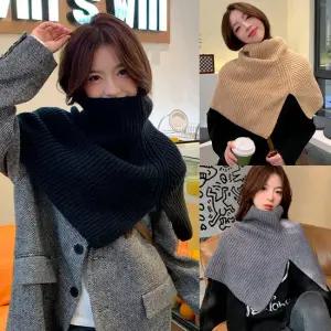 엔비 무지 니트 넥워머 여성 머플러 넥워머 케이프