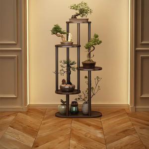 글라움베어 월넛 5단 화분진열대 선반 정리대