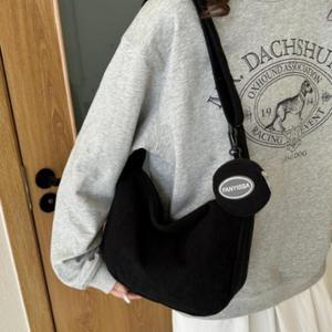 골덴 코듀로이 크로와상백 여행 크로스 바디 크로스백