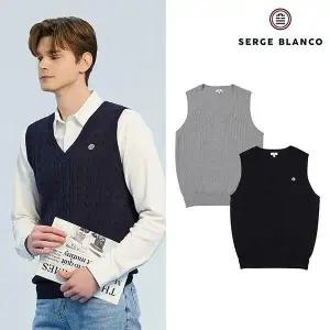 세르즈블랑코 니트 베스트 남성 2종세트