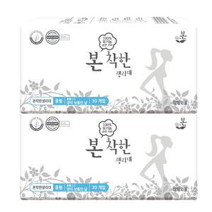 유기농본 착한 생리대 중형 30매 2팩