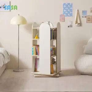 E0 베베 360도 3단 아동 낮은 회전책장 책꽂이