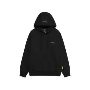 내셔널지오그래픽 NATIONALGEOGRAPHIC N251UHD910 폴하스 스몰로고 레귤러핏 후드 맨투맨 CARBON BLACK N25