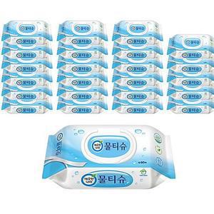 물티슈 24입 깨끗한나라 60매 1박스