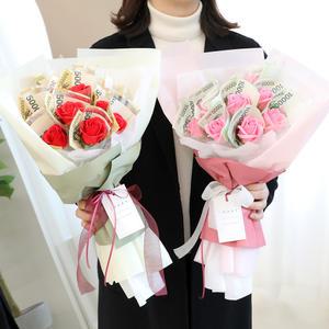 졸업식 입학식 기념일 로즈데이 선물 비누장미 20송이 꽃다발