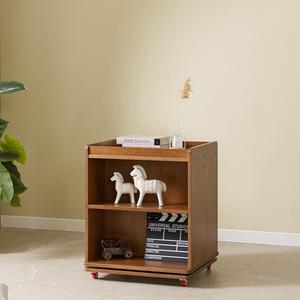 파로마 홈즈 에덴 원목 이동식 회전형 2단 책장 HSF019