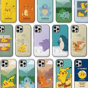 갤럭시S25 플러스 울트라 포켓몬 마그네틱 도어 카드 범퍼 휴대폰 케이스 피카츄 파이리 꼬부기