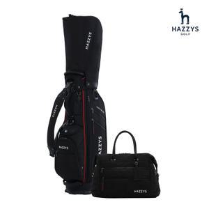 2025년 헤지스골프 8인치 남여공용 골프백세트 캐디백 보스턴백 블랙 HZCB HZBB-008M