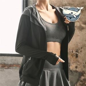 [기타]여자 필라테스 집업 후드 상의 실내 운동 복장 (WFH2S6I)