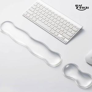 일상이지 투명 물방울 팜레스트 컴퓨터 키보드 마우스 손목 받침대