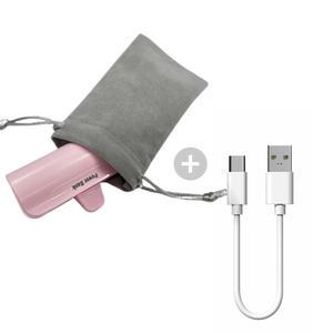 도킹형 미니 보조배터리 보관용 다용도 파우치 + C타입 숏케이블