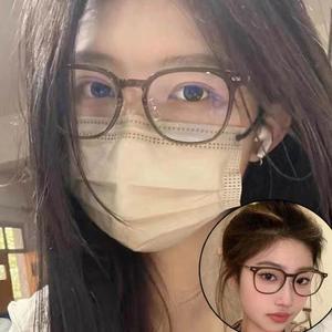 브라운 컬러 뿔테 안경 감성적 블루라이트 차단 안경테 가벼운안경테 남자안경테 여자안경테 소두안경