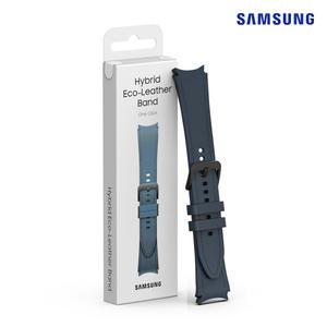 정품 갤럭시워치6 시리즈 ( 워치4/5/7/FE 호환) 하이브리드 비건 레더 스트랩 S/M 인디고 / ET-SHR95SNE