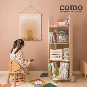 [꼬메모이] 꼬모 론드 회전책장 4단 / 컬러 HPL 자작나무 회전책장