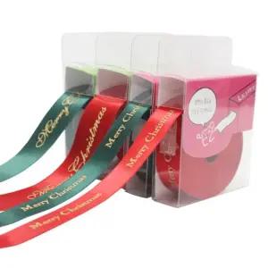 라라뷰 롤 크리스마스 공단 금박 리본/끈/테이프/포장/장식/망사/데코