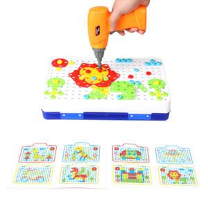 해피플레이 2D 입체 전동드릴 키즈 공구놀이 151pcs BNS