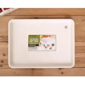 항균아트쟁반4호/디저트/접시/손잡이/업소용/카페/직사각/주방/간식