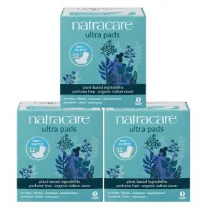 나트라케어 중형 12매 3팩 유기농 순면 생리대