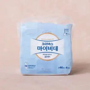 크리넥스 마이비데 클린케어 물티슈 46매*4입