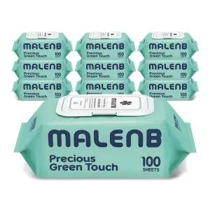 마렌비 물티슈  그린터치 100매 (10팩) 55평량 고평량
