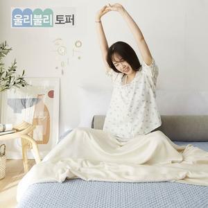 한여름에 딱맞는 시지라원단 울리불리 토퍼 퀸사이즈 150X200cm 블루색상