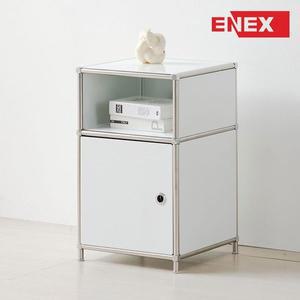 [NS홈쇼핑]에넥스 럭스 2단 협탁 스틸프레임 모듈가구 거실장 퓨어화이트..[35222171]