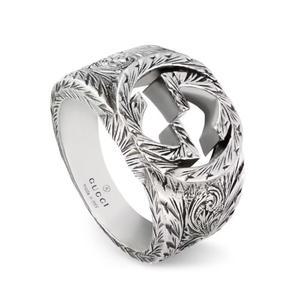 (선물포장) 구찌 인터로킹 G 링 실버 반지 455302 J8400 0811