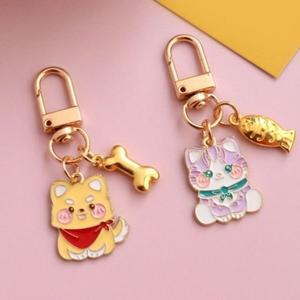 고품질 체인 액세서리 미니 골드 키링 꾸미기 키홀더 (WFI0YV0)