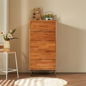 [다하미가구]해루미 거실 침실 드레스룸 서랍장 참죽 원목 5단 수납장 600