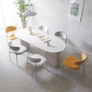 알로 6인용 템바보드 포세린 세라믹 식탁 바엘 의자 세트 2000 CNM224C