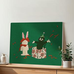 앨리웨이(전은경) 작가 감성 그림 접이식 액자 테이블 인테리어 테이블 좌식 원룸 거실 밥상 베드 트레이 액자상 접이식 교자상 밥상