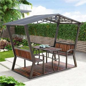 조립식 원목파고라 테이블 정자 지붕 야외 세트 원두막 전망대 의자 벤치 화이트 나무