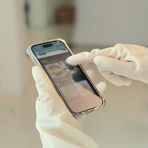 길어진 니트릴 스노우로터스 스마트폰터치가능 더 식품용 고무장갑