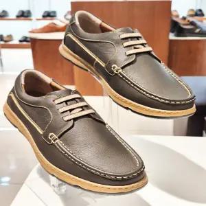 금강제화 랜드로바 남성 캐주얼화 쿠션 밴딩 단화 LANOXH4102MF6 카키브라운 (3.5cm)