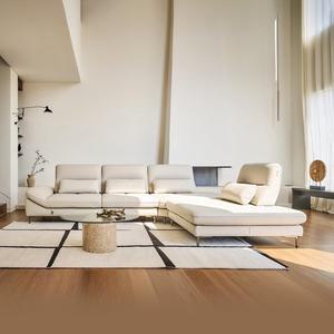 [다우닝]시엘 4인 오픈코너 스윙 전체 천연가죽 소파