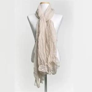 [셀러허브 1]6color 주름 롱 스카프 무지 목도리 LM-0490 포켓크로스 반달백 봄가방 반달가방