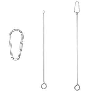 피리우오 2개의 새 사료 홀더, 사료는 꼬치 스테인리스 스틸 앵무새 과일 먹이기 잉꼬를 매달고 있는 잉꼬 모이