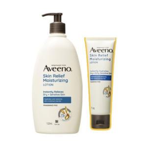 아비노 스킨릴리프 모이스춰라이징 바디로션 532ml + 휴대용 미니 71ml 무향