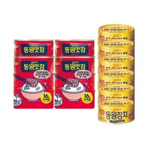 동원참치 동원맛참 매콤참기름 90g, 4입, 2개 + 라이트스탠다드참치 85g, 6개