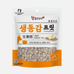 헬로도기 생동감트릿 북어 1cm 300g 대용량 강아지 고양이 동결건조 간식