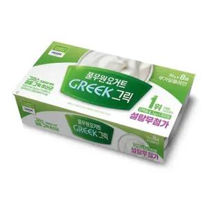 풀무원 그릭 컵 달지 않은 플레인 8입 브런치 부모님 720g