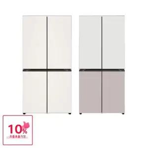 [LG] 디오스 AI 오브제 4도어 냉장고 글라스 870L 1등급 H875GBB011/H875GGA011