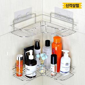 무타공 욕실 코너 수납선반 샤워실 모서리 코너장 거치대 받침대