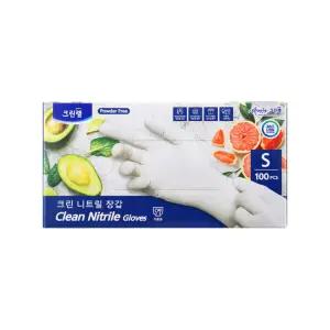 LL 크린? 니트릴 장갑 화이트 소형 100입 ( 요리 가정용 라텍스장갑 위생장갑 주방용품