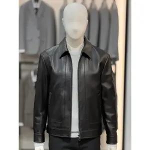 [바쏘옴므]블랙 천연 양가죽 카라 블루종 점퍼 WSZ5GU11A BK